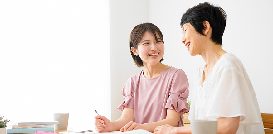 保護者とお子様の相談